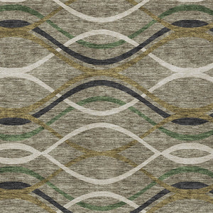 Homeroots 3' Black Gray Ivory Abstract Indoor Outdoor Area Rug - Stylish, Washable, And Durable For Any Space 3' X 5' Polyester 585310