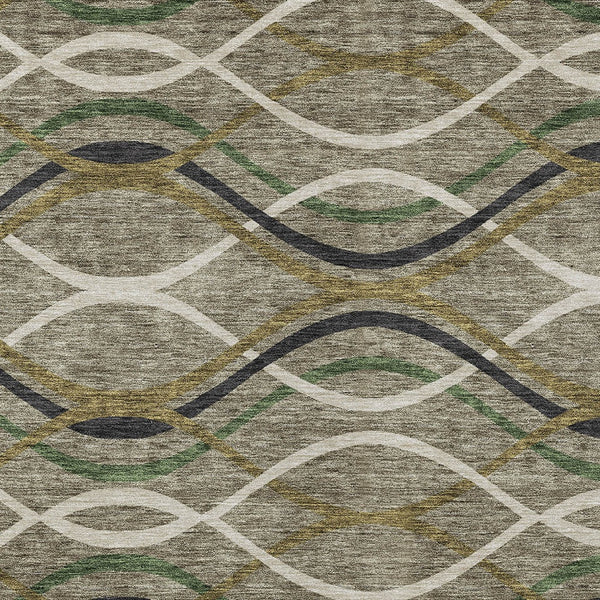 Homeroots 3' Black Gray Ivory Abstract Indoor Outdoor Area Rug - Stylish, Washable, And Durable For Any Space 8' X 10' Polyester 585313