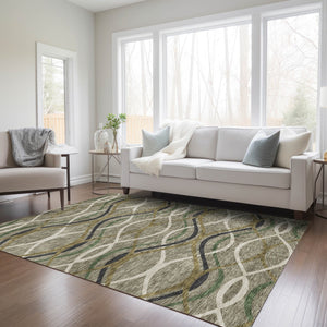 Homeroots 3' Black Gray Ivory Abstract Indoor Outdoor Area Rug - Stylish, Washable, And Durable For Any Space 9' X 12' Polyester 585314