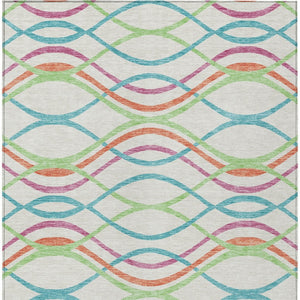 Homeroots 3' Black Gray Ivory Abstract Indoor Outdoor Area Rug - Stylish, Washable, And Durable For Any Space 5' X 8' Polyester 585317