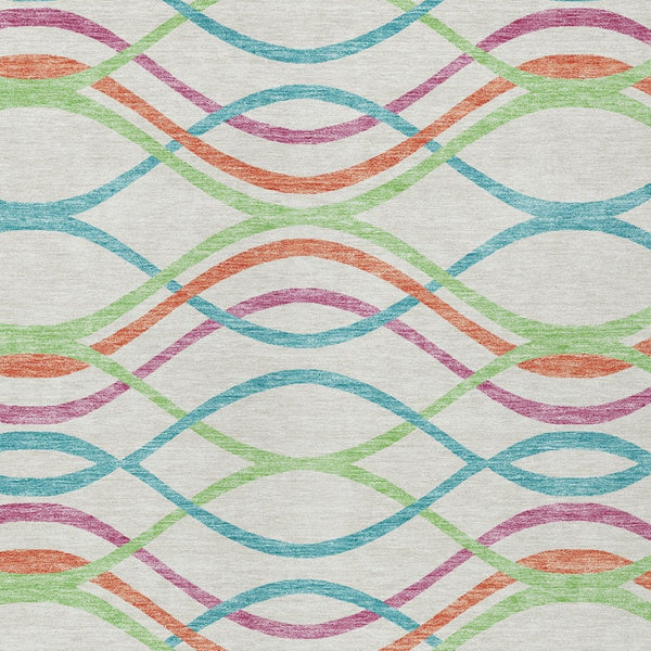 Homeroots 3' Black Gray Ivory Abstract Indoor Outdoor Area Rug - Stylish, Washable, And Durable For Any Space 5' X 8' Polyester 585317