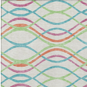 Homeroots 3' Black Gray Ivory Abstract Indoor Outdoor Area Rug - Stylish, Washable, And Durable For Any Space 8' X 10' Polyester 585319