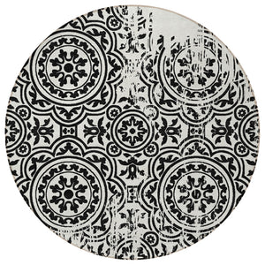 Homeroots 3' Artichoke Green Medallion Rug – Stylish, Washable, Indoor/Outdoor Comfort For Any Space 8' Round Polyester 585330