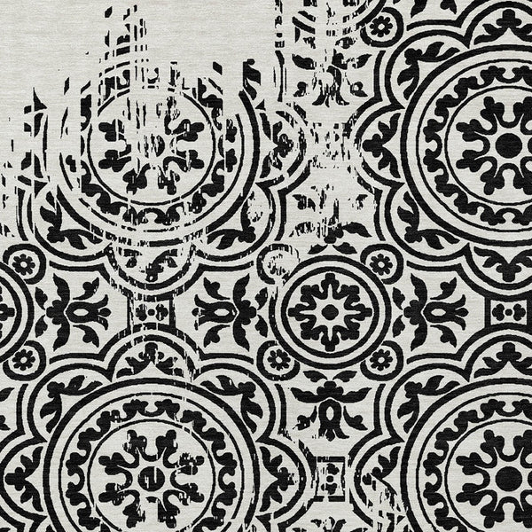 Homeroots 3' Artichoke Green Medallion Rug – Stylish, Washable, Indoor/Outdoor Comfort For Any Space 8' X 10' Polyester 585331