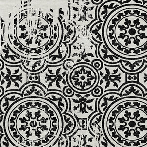 Homeroots 3' Artichoke Green Medallion Rug – Stylish, Washable, Indoor/Outdoor Comfort For Any Space 9' X 12' Polyester 585332