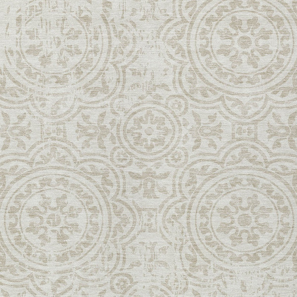 Homeroots 3' Artichoke Green Medallion Rug – Stylish, Washable, Indoor/Outdoor Comfort For Any Space 3' X 5' Polyester 585346