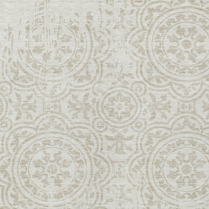 Homeroots 3' Artichoke Green Medallion Rug – Stylish, Washable, Indoor/Outdoor Comfort For Any Space 5' X 8' Polyester 585347