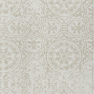 Homeroots 3' Artichoke Green Medallion Rug – Stylish, Washable, Indoor/Outdoor Comfort For Any Space 8' X 10' Polyester 585349