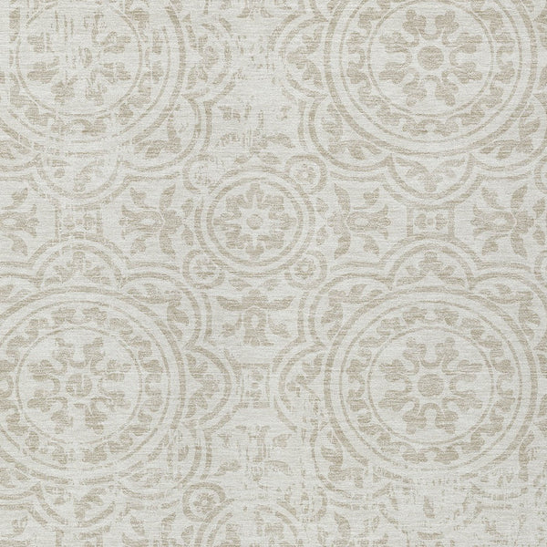 Homeroots 3' Artichoke Green Medallion Rug – Stylish, Washable, Indoor/Outdoor Comfort For Any Space 9' X 12' Polyester 585350