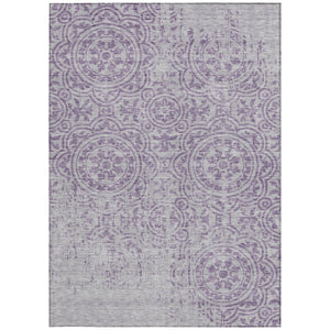 Homeroots 3' Artichoke Green Medallion Rug – Stylish, Washable, Indoor/Outdoor Comfort For Any Space 5' X 8' Polyester 585353