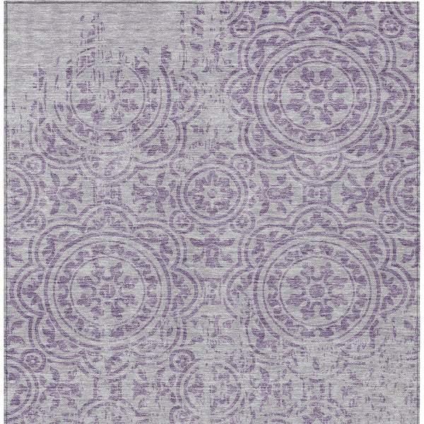 Homeroots 3' Artichoke Green Medallion Rug – Stylish, Washable, Indoor/Outdoor Comfort For Any Space 9' X 12' Polyester 585356