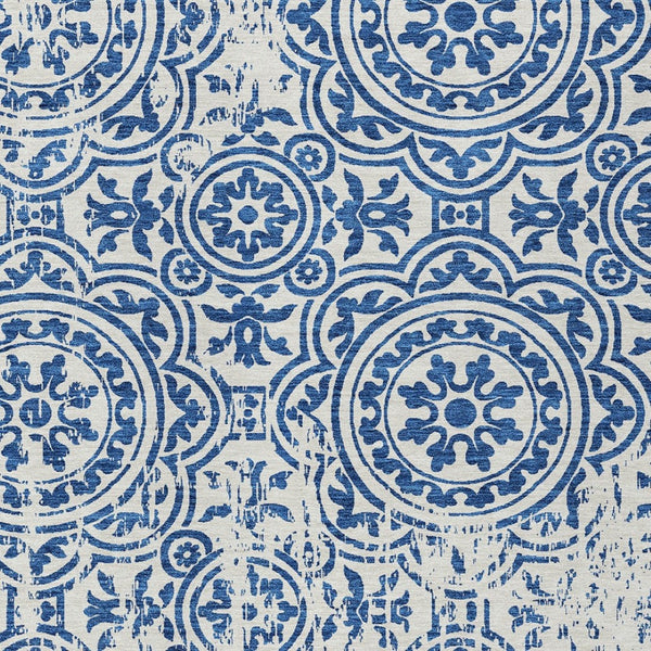 Homeroots 3' Artichoke Green Medallion Rug – Stylish, Washable, Indoor/Outdoor Comfort For Any Space 5' X 8' Polyester 585359