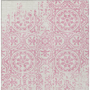 Homeroots 3' Artichoke Green Medallion Rug – Stylish, Washable, Indoor/Outdoor Comfort For Any Space 3' X 5' Polyester 585364