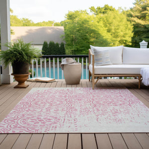 Homeroots 3' Artichoke Green Medallion Rug – Stylish, Washable, Indoor/Outdoor Comfort For Any Space 3' X 5' Polyester 585364