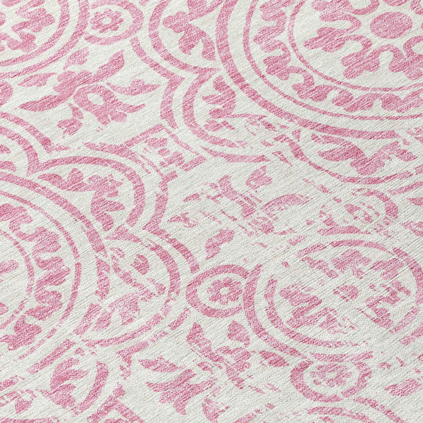 Homeroots 3' Artichoke Green Medallion Rug – Stylish, Washable, Indoor/Outdoor Comfort For Any Space 8' Round Polyester 585366