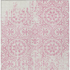 Homeroots 3' Artichoke Green Medallion Rug – Stylish, Washable, Indoor/Outdoor Comfort For Any Space 9' X 12' Polyester 585368