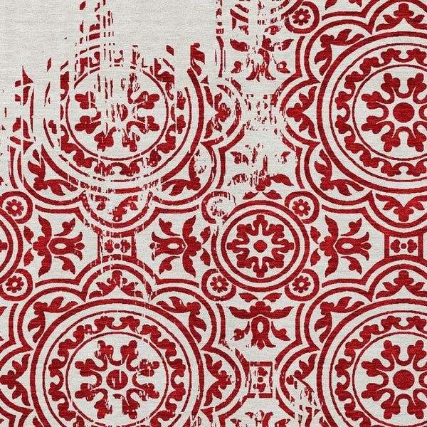 Homeroots 3' Artichoke Green Medallion Rug – Stylish, Washable, Indoor/Outdoor Comfort For Any Space 10' X 14' Polyester 585375