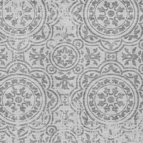 Homeroots 3' Artichoke Green Medallion Rug – Stylish, Washable, Indoor/Outdoor Comfort For Any Space 8' X 10' Polyester 585379