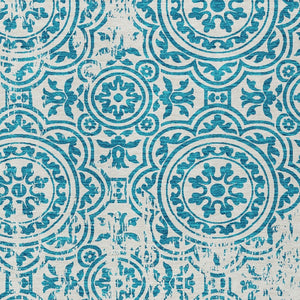 Homeroots 3' Artichoke Green Medallion Rug – Stylish, Washable, Indoor/Outdoor Comfort For Any Space 5' X 8' Polyester 585383