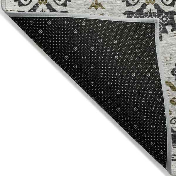 Homeroots 3' Stylish Beige Tan And Taupe Oriental Washable Area Rug For Indoor And Outdoor Spaces, Durable Design 10' X 14' Polyester 585405