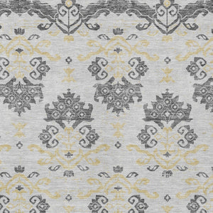 Homeroots 3' Stylish Beige Tan And Taupe Oriental Washable Area Rug For Indoor And Outdoor Spaces, Durable Design 3' X 5' Polyester 585406