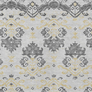 Homeroots 3' Stylish Beige Tan And Taupe Oriental Washable Area Rug For Indoor And Outdoor Spaces, Durable Design 5' X 8' Polyester 585407