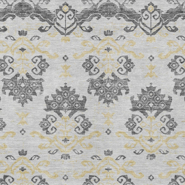 Homeroots 3' Stylish Beige Tan And Taupe Oriental Washable Area Rug For Indoor And Outdoor Spaces, Durable Design 5' X 8' Polyester 585407