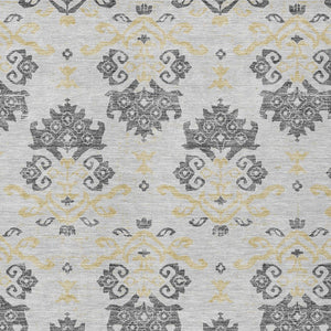 Homeroots 3' Stylish Beige Tan And Taupe Oriental Washable Area Rug For Indoor And Outdoor Spaces, Durable Design 8' X 10' Polyester 585409