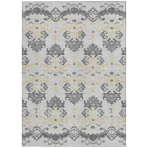 Homeroots 3' Stylish Beige Tan And Taupe Oriental Washable Area Rug For Indoor And Outdoor Spaces, Durable Design 10' X 14' Polyester 585411
