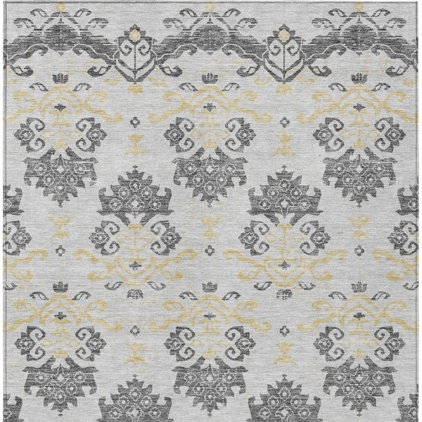 Homeroots 3' Stylish Beige Tan And Taupe Oriental Washable Area Rug For Indoor And Outdoor Spaces, Durable Design 10' X 14' Polyester 585411