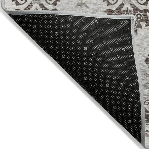 Homeroots 3' Stylish Beige Tan And Taupe Oriental Washable Area Rug For Indoor And Outdoor Spaces, Durable Design 3' X 5' Polyester 585412