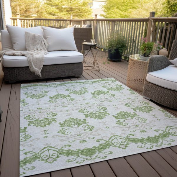 Homeroots 3' Stylish Beige Tan And Taupe Oriental Washable Area Rug For Indoor And Outdoor Spaces, Durable Design 3' X 5' Polyester 585418