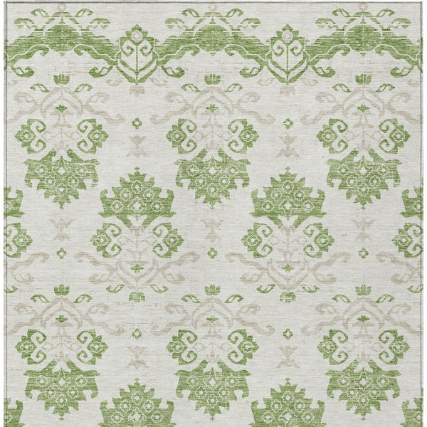 Homeroots 3' Stylish Beige Tan And Taupe Oriental Washable Area Rug For Indoor And Outdoor Spaces, Durable Design 5' X 8' Polyester 585419