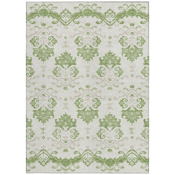 Homeroots 3' Stylish Beige Tan And Taupe Oriental Washable Area Rug For Indoor And Outdoor Spaces, Durable Design 10' X 14' Polyester 585423
