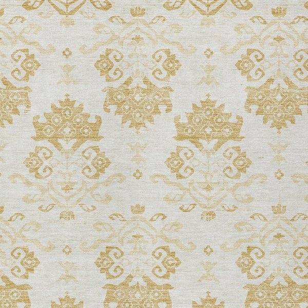 Homeroots 3' Stylish Beige Tan And Taupe Oriental Washable Area Rug For Indoor And Outdoor Spaces, Durable Design 10' X 14' Polyester 585429