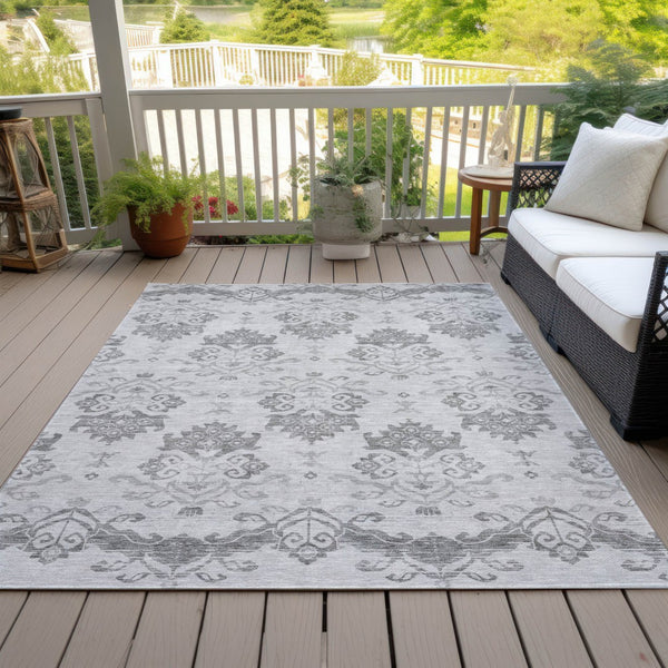 Homeroots 3' Stylish Beige Tan And Taupe Oriental Washable Area Rug For Indoor And Outdoor Spaces, Durable Design 3' X 5' Polyester 585430