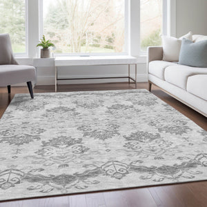 Homeroots 3' Stylish Beige Tan And Taupe Oriental Washable Area Rug For Indoor And Outdoor Spaces, Durable Design 5' X 8' Polyester 585431