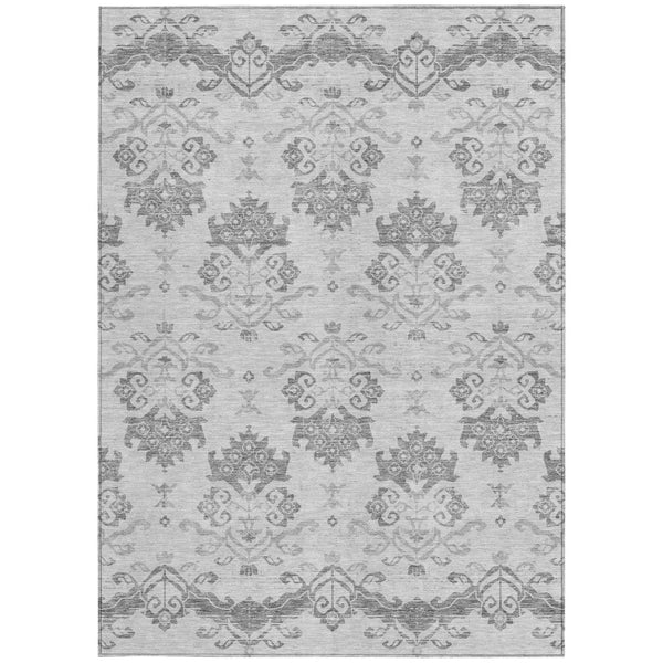 Homeroots 3' Stylish Beige Tan And Taupe Oriental Washable Area Rug For Indoor And Outdoor Spaces, Durable Design 8' X 10' Polyester 585433