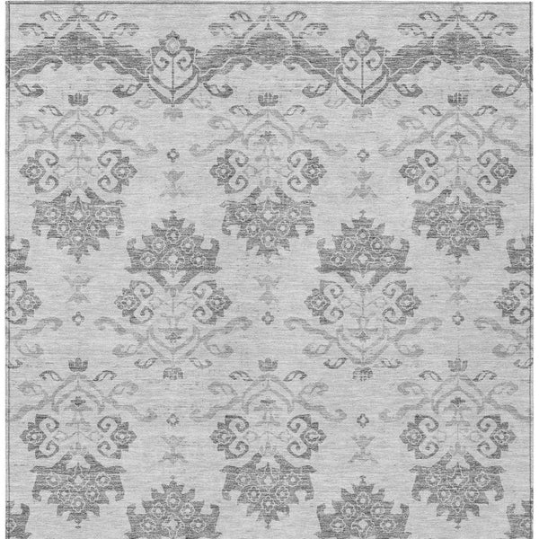 Homeroots 3' Stylish Beige Tan And Taupe Oriental Washable Area Rug For Indoor And Outdoor Spaces, Durable Design 8' X 10' Polyester 585433