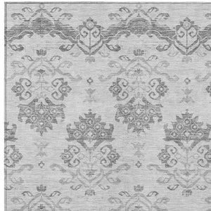 Homeroots 3' Stylish Beige Tan And Taupe Oriental Washable Area Rug For Indoor And Outdoor Spaces, Durable Design 9' X 12' Polyester 585434