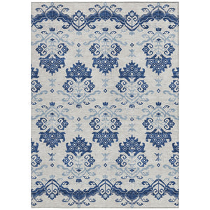 Homeroots 3' Stylish Beige Tan And Taupe Oriental Washable Area Rug For Indoor And Outdoor Spaces, Durable Design 3' X 5' Polyester 585442