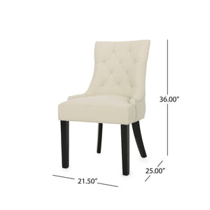English Elm Christopher Knight Home® - Cheney Dining Chair Set Of 2 - Modern Beige Upholstered Chairs With Diamond Tufting For Comfort 54181.00F