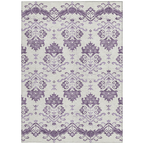 Homeroots 3' Stylish Beige Tan And Taupe Oriental Washable Area Rug For Indoor And Outdoor Spaces, Durable Design 3' X 5' Polyester 585448