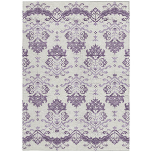 Homeroots 3' Stylish Beige Tan And Taupe Oriental Washable Area Rug For Indoor And Outdoor Spaces, Durable Design 8' X 10' Polyester 585451