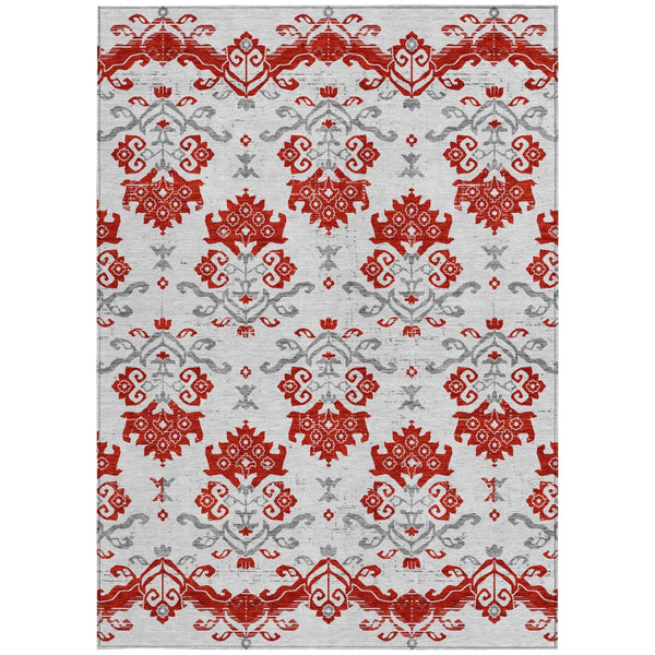 Homeroots 3' Stylish Beige Tan And Taupe Oriental Washable Area Rug For Indoor And Outdoor Spaces, Durable Design 9' X 12' Polyester 585458