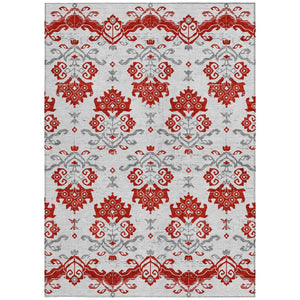 Homeroots 3' Stylish Beige Tan And Taupe Oriental Washable Area Rug For Indoor And Outdoor Spaces, Durable Design 10' X 14' Polyester 585459