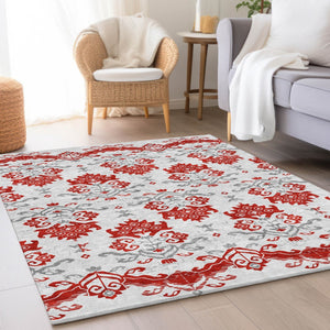 Homeroots 3' Stylish Beige Tan And Taupe Oriental Washable Area Rug For Indoor And Outdoor Spaces, Durable Design 10' X 14' Polyester 585459