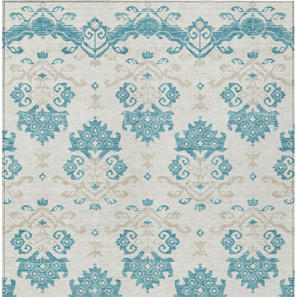 Homeroots 3' Stylish Beige Tan And Taupe Oriental Washable Area Rug For Indoor And Outdoor Spaces, Durable Design 8' X 10' Polyester 585463