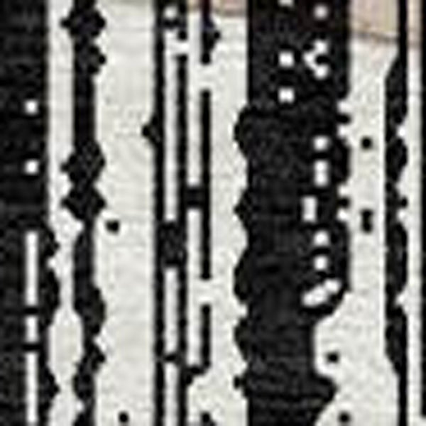 HomeRoots 5' Black and Ivory Striped Area Rug - Durable, Washable Design for Indoor and Outdoor Spaces 8' Round 585468