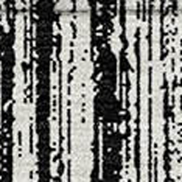 HomeRoots 5' Black and Ivory Striped Area Rug - Durable, Washable Design for Indoor and Outdoor Spaces 8' X 10' 585469